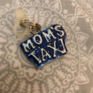 GANZ silver toned charm-moms taxi blue
